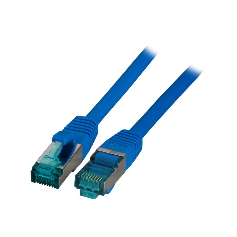 MK6001.0.5BL, Пач кабел Cat.6A 0.5m SFTP Син, EFB