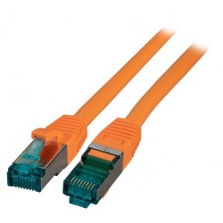 MK6001.0.25O, Пач кабел Cat.6A 0.25m SFTP Оранж, EFB