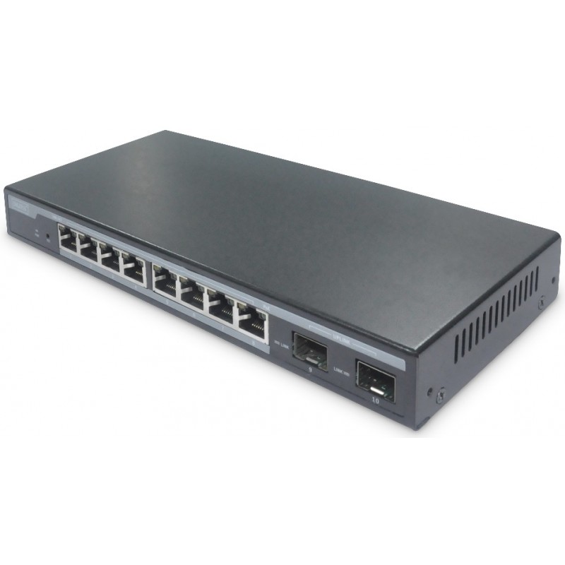 DN-95344, 8-port 10/100/1000 L2, MNG, PoE 86W, 2 x SFP