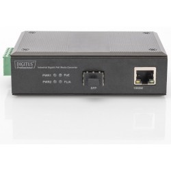 DN-652104, Индустриален Gbit POE+ медия конв. SFP slot