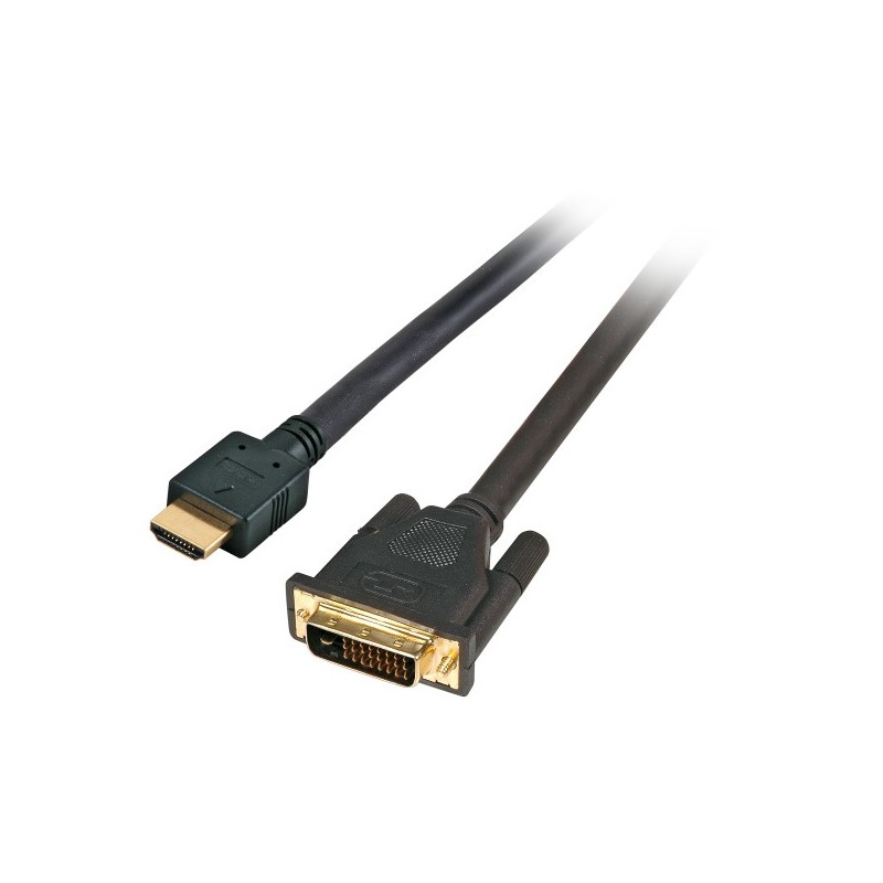 Кабел HDMI-DVI M-M 2m черен, EFB