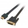 Кабел HDMI-DVI M-M 2m черен, EFB