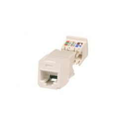 CJ688TGAW, Category 6, RJ45, 8-position, 8-wire universal module. Arctic White.