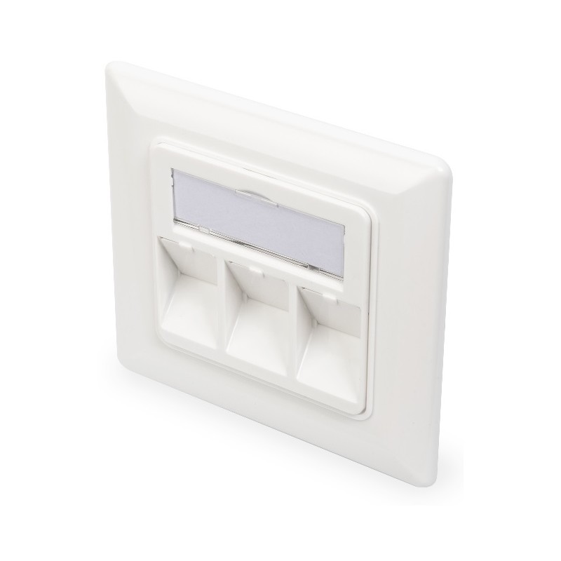 DN-93821, Розетка 3xRJ45 за монтаж под мазилка DN-93821, Розетка 3xRJ45 за монтаж под мазилка