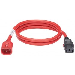 LPCA02, Захранващ кабел C13 - C14 locking 0.9m червен