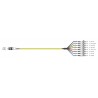 MTP®-F/LC 8-fiber patchcable OS2,LSZH yellow,5m