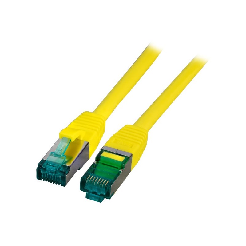 MK6001.0,5Y, Пач кабел Cat.6A 0.5m SFTP Жълт, EFB
