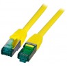 MK6001.0,25Y, Пач кабел Cat.6A 0.25m SFTP жълт, EFB
