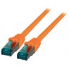 MK6001.0,5O, Пач кабел Cat.6A 0.5m SFTP оранжев, EFB
