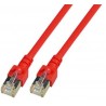 K5525RT.0,15, Пач кабел SFTP Cat.6A 0.15m червен ПРОМО