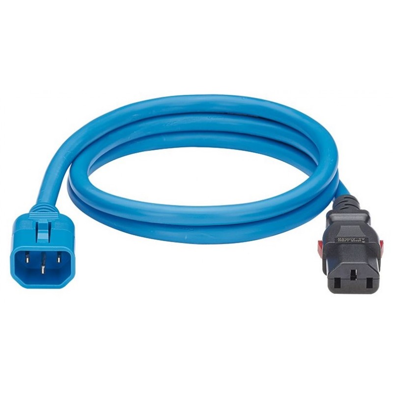LPCA07, Захранващ кабел C13 - C14 locking 0.9m син