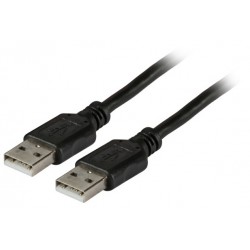 K5253SW.0,5, USB 2.0 Кабел A-A 0.5m черен, EFB