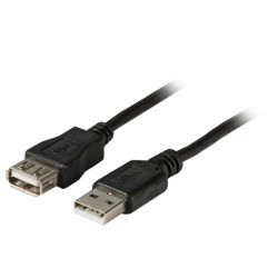 K5248SW.1, USB 2.0 extension кабел 1м черен, EFB