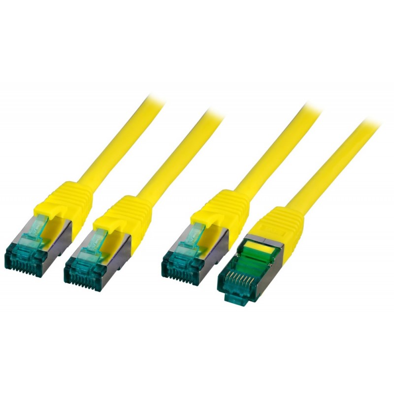 MK6001.3Y, Пач кабел Cat.6A 3m SFTP Жълт, EFB