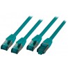MK6001.3GR, Пач кабел Cat.6A 3m SFTP Зелен, EFB