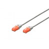 DK-1612-005/DK-1614-005, Patch cable Cat.6 0,5m UTP Сив, Assmann