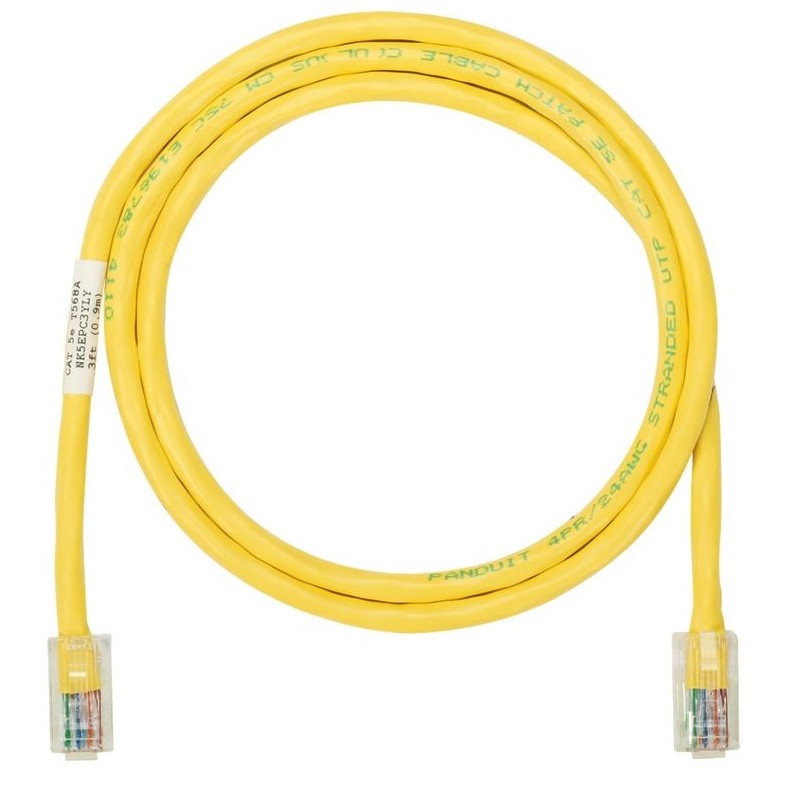 NK5EPC3MYLY, Пач кабел UTP Cat.5e 3m жълт, Panduit