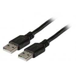 K5253SW.5, USB 2.0 кабел А-А, М-М 5м черен, EFB
