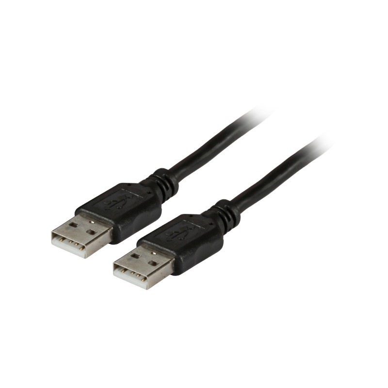 K5253SW.5, USB 2.0 кабел А-А, М-М 5м черен, EFB
