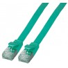 K5545GN.1, Пач кабел Cat.6A 1m U/FTP зелен плосък, EFB