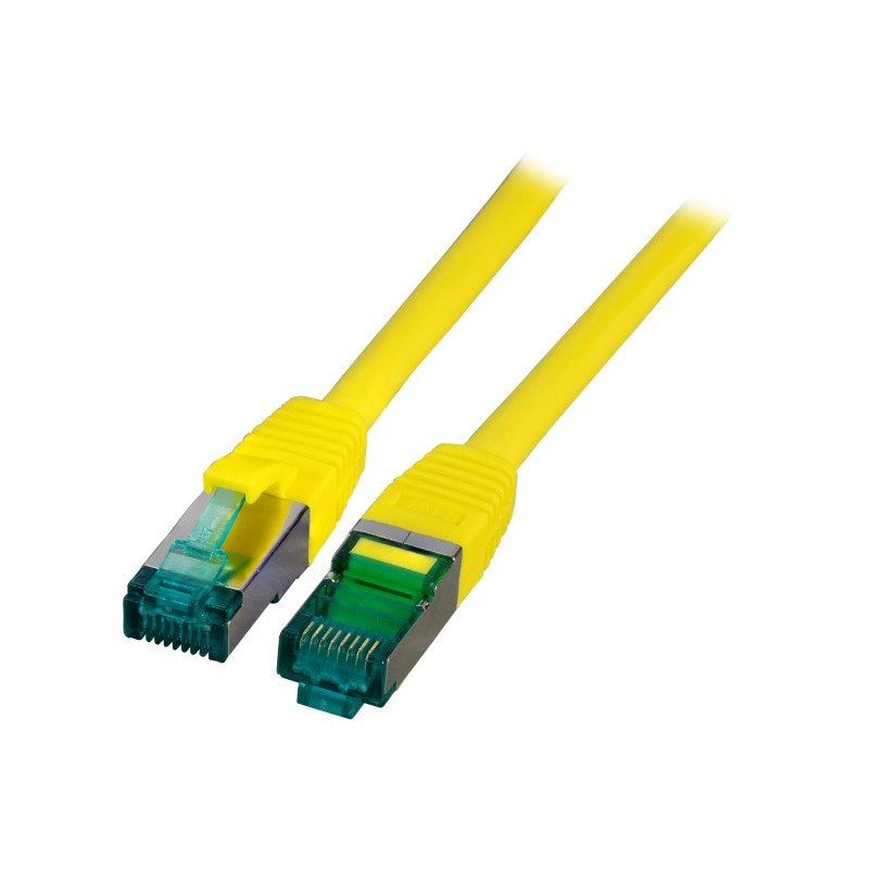 MK6001.1Y, Пач кабел Cat.6A 1m SFTP Жълт, EFB