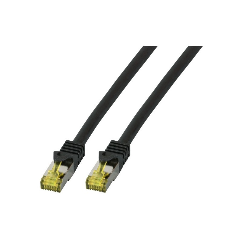 MK7001.0.5B, Пач кабел Cat.6A 0.5m SFTP черен, EFB