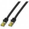 MK7001.0.5B, Пач кабел Cat.6A 0.5m SFTP черен, EFB