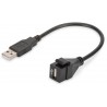 DN-93402, USB keystone 16cm кабел