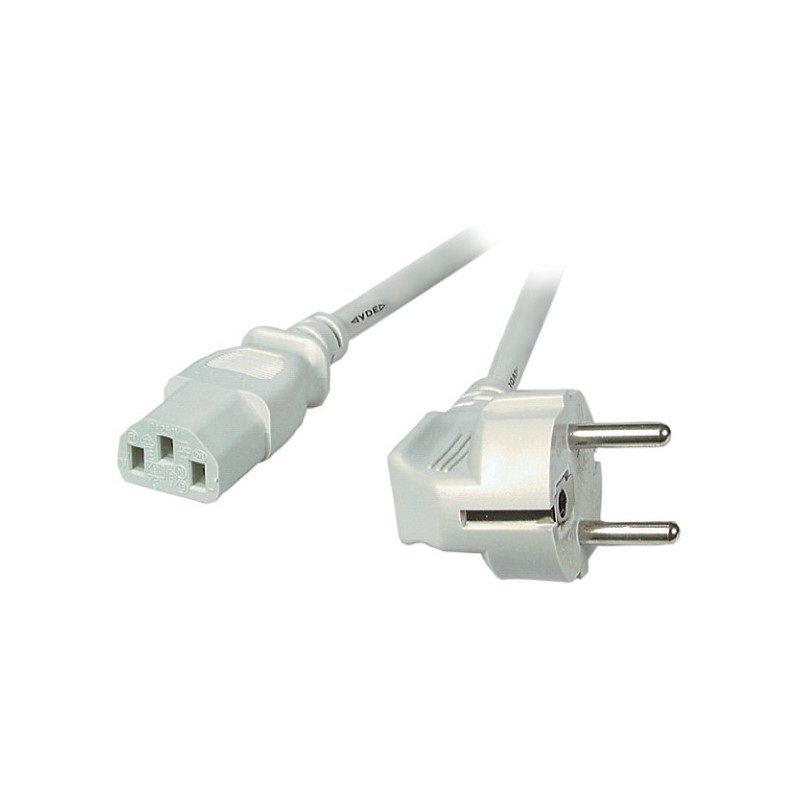 EK501.2, Захранващ кабел Shuko 90C - C13 2m сив. EFB