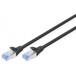 DK-1532-150/BL, Пач кабел Cat.5e 15m SFTP черен