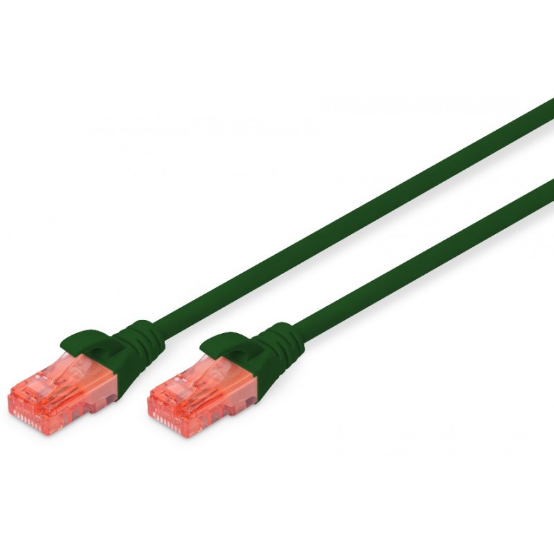 Patch cable Cat.6 3m UTP зелен, Assmann Patch cable Cat.6 3m UTP зелен, Assmann
