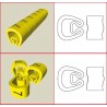 Маркер - скоба PVC жълта “1“ 1000 pcs UNEX