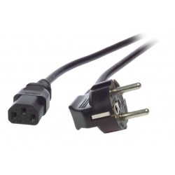 EK504.2V2, Захранващ кабел Schuko 90C - C13 2m, черен, EFB