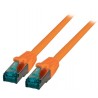 MK6001.7.5O, Пач кабел Cat.6A 7.5m SFTP оранжев, EFB
