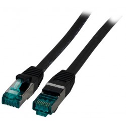 MK6001.0.15B, Пач кабел Cat.6A 0.15m SFTP черен, EFB