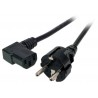 EK534.2, Захранваш кабел shuko - C13 90C 2m, черен EFB