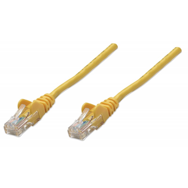 325165, Пач кабел Cat.5e 0,5m UTP жълт, IC Intracom