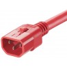 LPCA02-X, Захранващ кабел C13 - C14 locking 1.2m червен