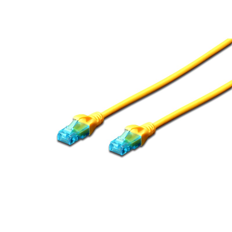 DK-1512-020/Y A-MCUP80020Y, Пач кабел Cat.5e 2m UTP жълт, Assmann