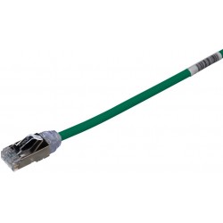 STP28X2MGR, Пач кабел 28AWG STP Cat.6A 2м зелен, Panduit