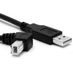 USB-AB90/1BK/93017/128472BG, Кабел USB 2.0 USB A,USB B ъглов, 1м, черен