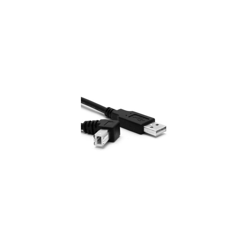 USB-AB90/1BK/93017/128472BG, Кабел USB 2.0 USB A,USB B ъглов, 1м, черен