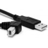USB-AB90/1BK/93017/128472BG, Кабел USB 2.0 USB A,USB B ъглов, 1м, черен