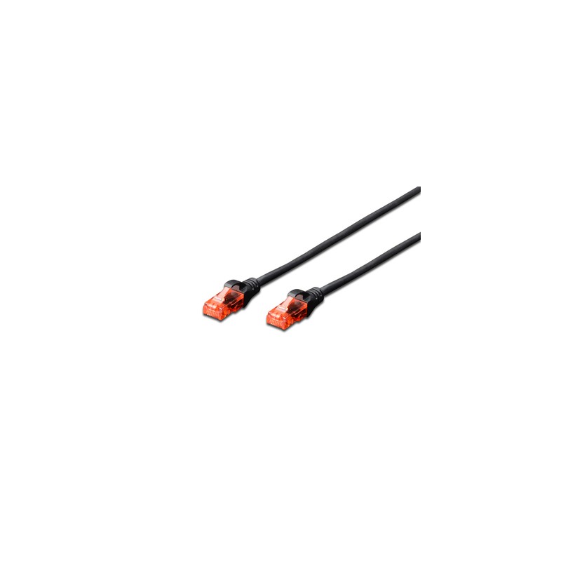 DK-1612-030/BL, Patch cable Cat.6 3m UTP черен, Assmann