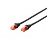 DK-1612-005/BL, Patch cable Cat.6 0,5m UTP черен, Assmann