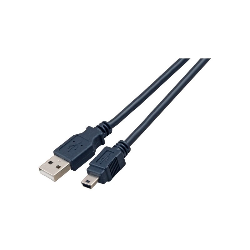 K5250SW.5V2, USB 2.0 кабел A-MiniB M/M 5m черен EFB