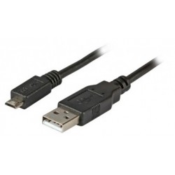K5232SW.3, USB 2.0 кабел A-MicroB M/M 3m черен EFB