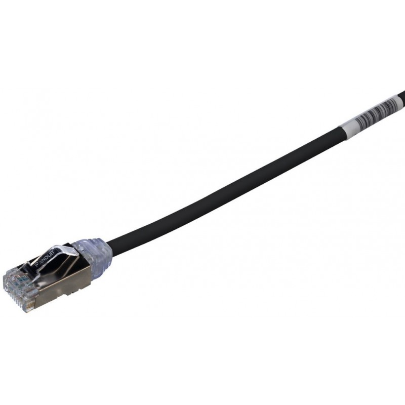 STP28X10MBL, Пач кабел 28AWG STP Cat.6A 10m черен, Panduit
