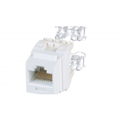 NK688MWH, Category 6, 8-position, 8-wire, keystone punchdown jack module. White