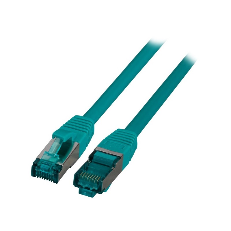 MK6001.1GR, Пач кабел Cat.6A 1m SFTP зелен, EFB